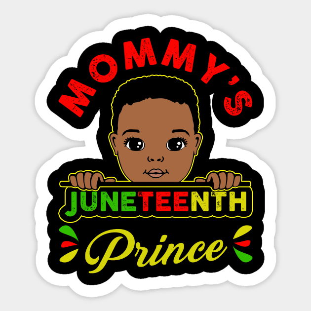 Mommy's Juneteenth Prince Black Boy Toddler Baby Boys Sticker by Schied Tungu 